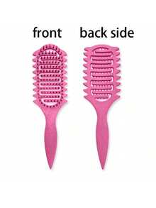 1 Brand New Upgraded Curling Comb Hollow Comb, Using Special Bristles And Structure, Suitable For All Hairstyles, Reducing Hair Loss, Pulling And Splitting, Suitable For Both Men And Women, Can Easily Create Curly Hair Styling, Hair Care Products, Suitable For Hair Salons, Daily, Back To School, Travel Essentials And Other Occasions - Multicolor - View 10