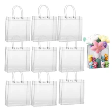 20个装，20*20*10厘米透明PVC手提袋，节日生日糖果花瓣礼品袋，PVC果冻化妆品手提袋，节日派对手提袋，节日礼品袋，可重复使用的透明手提袋，小型企业用品，超值商品，购物袋，派对袋，婚礼生日派对礼品袋，手工手提袋，派对礼品，最实惠商品 - 無色 - 查看 15