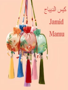 7 Stücke Kordelzugbeutel, Duft-Anhänger Säckchen, Seide Satin Beutel, Quasten Blumen Beutel, können als tragbare Beutel, Anhänger, Aromatherapie, Dekorationen, Autoduftspender, Kleiderschrank-Erfrischer oder Duftsäckchen verwendet werden, geeignet als Geschenke, Feiertags-Artikel - Verschiedenfarbig - Übersicht 2