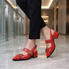 Sapatilha Bico Fino Slingback - Elegância e Conforto 851 - Vermelho - Visão 2
