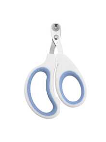 1个不锈钢双孔猫指甲钳，橙色不锈钢材质，美容工具，精准修剪不伤宠物指甲，设计简洁，握感舒适，两种孔径大小适合大猫和小猫，优质材料，易于使用，深度清洁，减少猫咪掉毛。