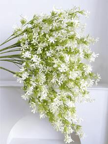 1/2/3朵仿真雪莲花，100厘米仿真花，适用于墙面、客厅、卧室、婚礼、派对装饰、桌面摆设。家居、桌面、厨房、婚礼、餐桌、中心装饰、办公室、花园、户外、房屋、庭院装饰，适合春、夏、秋、冬四季。 - 白色 - 查看 4