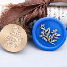 1 con dấu sáp hình cành cây, không tay cầm, đầu con dấu sáp hình cây, thích hợp để trang trí phong bì/thiệp/hộp quà DIY. - Một cỡ - Xem 29