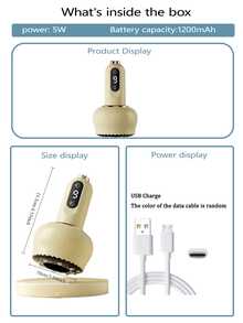 电动真空拔罐刮痧按摩器，带加热功能，适用于身体、背部、颈部、手臂按摩 - 綠色 - 查看 7