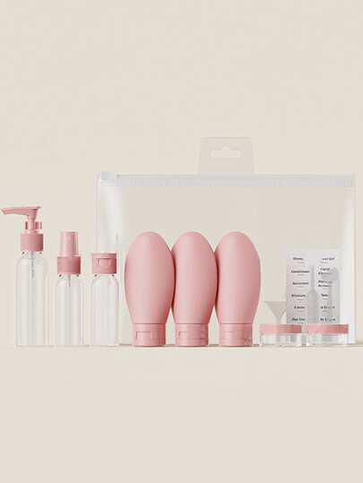 Travel Refillable Bottle Set Spray Lotion Shampoo Shower Gel Tube Bottling Cosmetic Empty Liquid Container Portable Tool Refill