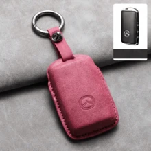 适用于CX5/CX4和Atenza 6 CX50的优质PU皮革钥匙扣 - 时尚汽车钥匙套，带金属环，多种颜色可选（粉色、灰色、蓝绿色） - 耐用安全的钥匙收纳器，汽车钥匙链，适用于CX5/CX4/6 Atenza/CX50的优质PU皮革钥匙扣，时尚汽车钥匙套，带金属环，多种颜色可选（粉色、灰色、蓝绿色） - 耐用安全的钥匙收纳器，防刮擦汽车钥匙链，易于安装 - 彩色 - 查看 11