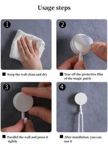 Bộ 20 móc treo tường tự dính, dùng để treo chìa khóa, quần áo, khăn tắm - Thiết kế đơn giản, phù hợp cho phòng tắm, phòng ngủ, lối vào, trang trí nhà cửa, móc treo tiện dụng - Dễ dán và sử dụng (Màu ngẫu nhiên) - Nhiều màu - Xem 5