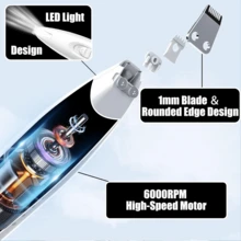 1pc Electric Dog Nail Grinder With Limit Comb, Paw Trimmer With LED Light, Low Noise Pet Grooming Clipper, USB Rechargeable Trimmer For Dog And Cat Paws, Ears, Face, Butt And Eyes