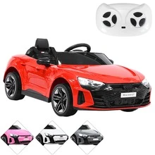 Joykoo Montable Eléctrico para Niños con Control Remoto Audi e-tron GT Luces Música Batería 12v Apto a partir de 3 años - Rojo - Ver 1