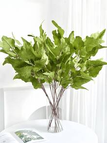 1/2/3 件装 90 厘米仿真植物，蹄形叶片，仿桉树叶，适用于墙面、客厅、卧室、婚礼、派对装饰、桌面摆设。家居、书桌、厨房、婚礼、餐桌、中心装饰、办公室、花园、户外、房屋、庭院装饰，适合春、夏、秋、冬四季。 - 綠色 - 查看 2