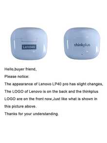 Lenovo LP40 Pro TWS Wireless Bluetooth V5.1 Earphones, In-Ear Sports Earbuds, Waterproof Noise Cancelling, Chinese Packaging And Manual - Purple - View 5