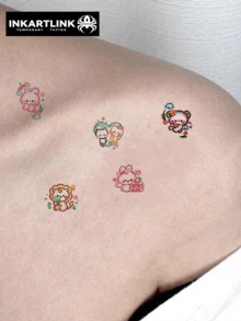 INKARTLINK INKARTINK Cute Diverse Animal Temporary Tattoos, Waterproof & Long-Lasting 2-5 Days, Colorful Water Transfer Tattoo Stickers, Realistic Fake Tattoos, Niche Design Mini Set - Multicolor - View 3