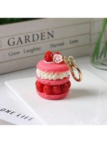 1 móc khóa hình bánh quy kẹp, mặt dây chuyền PVC hình món tráng miệng ngọt ngào độc đáo, phụ kiện thời trang cho túi xách, ô tô, trang trí nhà cửa, quà tặng - Nhiều màu - Xem 16