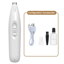 1pc Electric Dog Nail Grinder With Limit Comb, Paw Trimmer With LED Light, Low Noise Pet Grooming Clipper, USB Rechargeable Trimmer For Dog And Cat Paws, Ears, Face, Butt And Eyes