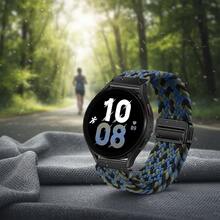 18/20/22mm 磁性尼龙表带，兼容三星 Watch7 和 GT6 | 38-49mm 快拆表带，适用于 Ultra3/S11-S1 SE - 磁吸扣藍迷彩 - 查看 1
