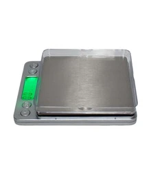 Mini báscula digital de bolsillo pesa hasta 3000 g - Plateado - Ver 7