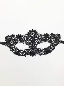 1pc Women's Delicate High-End Lace Mask, 3D Feather Face Mask, Sexy Black Halloween Masquerade Party Supplies, Costume Mask