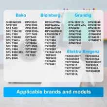 Set Of 6 Replacement Filters 2964840100 For Beko Dryer, Heat Pump Dryer, Sponge Filter 240 X 150 X 10 Mm Base Filter | [Energy Class A+]