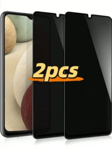 2 piezas Protector de pantalla de privacidad compatible con teléfonos , anti espía/anti rotura/anti mirones con cobertura de pantalla completa, compatible con Samsung, protector de pantalla de alta definición, sin burbujas, resistente a los arañazos, protector de pantalla, película de vidrio de pantalla de cobertura completa y otros tipos de protectores de pantalla, protegiendo la pantalla - Gris - Ver 45