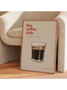 1 قطعة ملصق كانفاس نادي القهوة - فن ديكوري عتيق بموضوع كرتوني حديث، لوحة كانفاس جدارية بدون إطار، ديكور جداري، مناسب لحمام، غرفة نوم، غرفة المعيشة، المطبخ والمكتب - هدية مثالية للأصدقاء والعائلة، عيد الحب، رأس السنة، هدية افتتاح المنزل - متعدد الألوان - مشاهدة 12