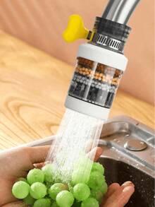 1pc Of Detachable Faucet Filter, Faucet Water Purifier, Kitchen Faucet Filter, Removes Chlorine, Fluoride, Heavy Metals And Hard Water, 6-Layer Super Purifier, Suitable For Home Kitchens And Bathrooms, Kitchen