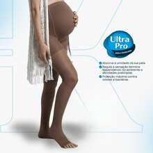 Meia Calça Kendall Gestante sem Ponteira Média Compressão (15-20 mmHg) - Caramelo - Visão 5