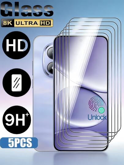 5PCS 9H Hardness HD Transparent Tempered Glass Screen Protector Compatible With Xiaomi/ High Definition Glossy Surface, Explosion-Proof, Automatic Adsorption, High Hardness, Round Edge Dustproof Design,Birthday/Easter/'s Day/Thanksgiving/Family/Friends/Gifts/Suitable For Both Men And Women