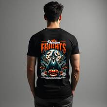 Halloween T-Shirt, Premium 100% Cotton - 黑色 - 查看 1