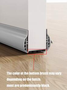 1pc Soundproof Door Seal Strip With Brush, Windproof Dustproof Insect-Proof Thickened PVC Door Draft Stopper, Bottom Seal Strip, Wall Decor, Bedroom Decor, Home Decor, Living Room Wallpaper, Party Decor, Living Room Decor, Bedroom Decor, Office Decor, Home Accessories - Multicolor - View 8
