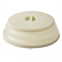 10 Inch Microwave Food Cover &Foldable Silicone Vegetable Washing Basket - Splatter Guard, Plate Holder & Kitchen Colander For Meal Prep, Charcoal.[Perfect Match] Microwave Food Cover And Mat 10"