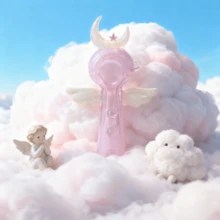 4" Handmade Glass Decor W/Purple Pouch, Creative Curved Tube, Household Gadgets, Holiday Gift, Birthday Gift, Gift For Friends - 粉色 - 查看 3