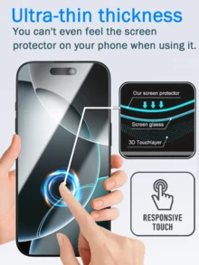 3 pezzi di vetro temperato compatibile con Samsung 17 16 15 14 13 12 11 Pro Max Air X XS XR Mini 7 8 14 Plus, protezione schermo compatibile con 14 15 16 Pro Max A55 A56 S24FE S25 04 05, accessori per telefono, protezione schermo per uso quotidiano, ufficio e casa, resistente all'acqua, agli urti, alle cadute e ai graffi