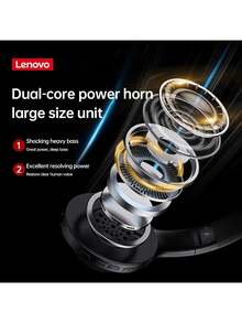 New Lenovo TH10 TWS Bluetooth Earphone Low Latency With Long Endurance Gaming Headphone Comfortable Breathable Sports Headset - Black - View 5