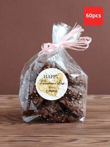 1-108pcs Personalized Custom Stickers - Valentine's Day Decorative Stickers With Heart Patterns, Name & Photo Customization, Waterproof Vinyl Labels For Dessert Decor, Candy Packaging, Anniversary, Wedding, Cute Romantic Gifts For Him, Her, Boyfriend, Girlfriend, Couple, Ideal For Valentine's Day - White - View 13