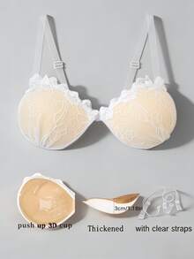 3厘米厚度粘胶聚拢文胸，小胸隐形文胸，适合露背无肩带连衣裙，可重复使用丰胸文胸 - 彩色 - 查看 17