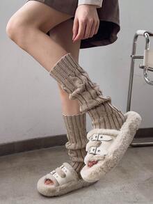 1/3/5/10/20/30 par damskich ocieplaczy na nogi, białe, dzianinowe, ciepłe skarpetki na łydki, odpowiednie na jesień i zimę. Damskie skarpetki z marszczeniami, ciepłe, zapobiegają przeciekaniu powietrza w mankietach, gruba dzianina, miękkie, utrzymujące ciepło i modne, warstwowe, funkcja noszenia jesienią i zimą, ciepłe i wygodne, białe ocieplacze na nogi.