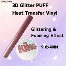 Pegatinas de vinilo con brillo 3D blanco CHEONET - Multicolor, adecuadas para camisetas DIY, bolsas, decoraciones navideñas, suministros para bodas DIY, vinilo de transferencia térmica para todas las máquinas de corte, fácil de cortar - Multicolor - Ver 54