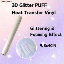 Pegatinas de vinilo con brillo 3D blanco CHEONET - Multicolor, adecuadas para camisetas DIY, bolsas, decoraciones navideñas, suministros para bodas DIY, vinilo de transferencia térmica para todas las máquinas de corte, fácil de cortar - Multicolor - Ver 53