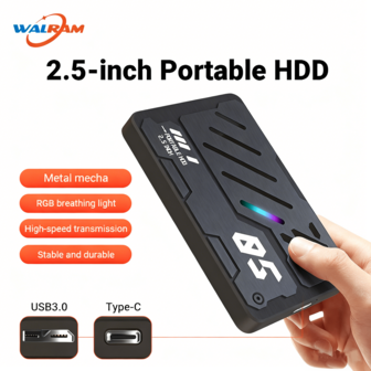 2.5 Inch Portable External Hard Drive USB 3.0/3.1MECHA Style RGB160G/250G/320G/500G/750G/1TB HDD Hard Disk For Desktop PC Laptop