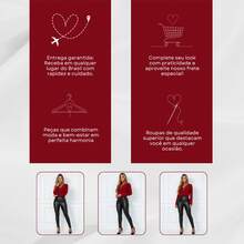 Women Blouses - 酒紅色 - 查看 8