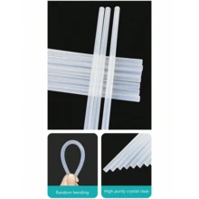 100支迷你超透明热熔胶棒，透明热熔胶，顺滑清澈，无异味，粘性强，兼容大多数热熔胶枪，适用于DIY、艺术、工艺、密封、木工、塑料、织物、陶瓷等。产品操作时间可能存在5%的误差。 - 彩色 - 查看 3