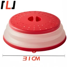 10 Inch Microwave Food Cover &Foldable Silicone Vegetable Washing Basket - Splatter Guard, Plate Holder & Kitchen Colander For Meal Prep, Charcoal.[Perfect Match] Microwave Food Cover And Mat 10"