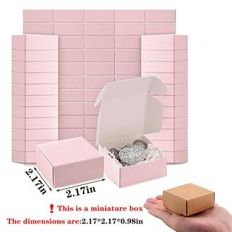 30/50/100pcs-Pink Airplane Box, Mini Kraft Paper Gift Box, Small Cardboard Airplane Box, Pink Mini Packaging Box, Multi-Purpose Jewelry Packaging Box, Suitable For Rings, Earrings, Weddings, Birthday Gifts, Holidays, Christmas, Jewelry Making Display, Packaging Supplies, DIY Party Gift Box