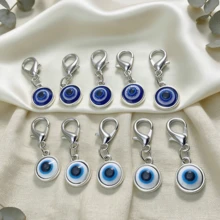 Llavero con colgante de talismán de ojo malvado - Accesorio de suerte unisex, tarjeta de mensaje de aliento única, adecuada para cumpleaños, bodas, San Valentín y aniversarios de graduación - Multicolor - Ver 4