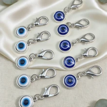 Llavero con colgante de talismán de ojo malvado - Accesorio de suerte unisex, tarjeta de mensaje de aliento única, adecuada para cumpleaños, bodas, San Valentín y aniversarios de graduación - Multicolor - Ver 3