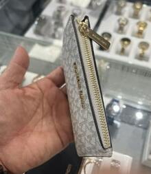 Michael Kors Jet Set Travel Small Signature Logo Coin Purse  Bags For Women,Lightweight,Casual Style,Christmas Gift For Her 35H9GTVP1B - 香草白 - 查看 8