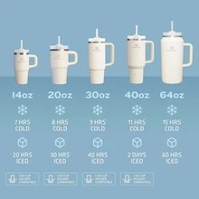 STANLEY - The  H2.0 ™ Tumbler 14 Oz Premium Stainless Steel Bottle Insulated Mug Sippy Cup Portable Water Bottle Large-Capacity Coffee Cup Water Cup With Handle And Straw, For Travel, Home, Office, Gift, Ice Drinks And Hot Drinks 10-12818 Christmas Gift New Year Gift 10-12818-021 - 1139 BƯỞI - Xem 5