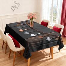 1/20 Stücke Valentinstag Tischdecke mit romantischem Herzmuster, dekorative Tischdecke perfekt für Restaurant, Hochzeit, Paar-Jahrestags-Dinner, Party, Heim-Dekoration, Küchen-Accessoires, Valentinstag-Dekoration, ideales Geschenk für Geliebte, Heim-Dekoration