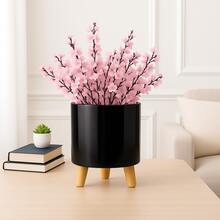 Modern Minimalist Tripod Decorative Plant Pot - Black - View 4