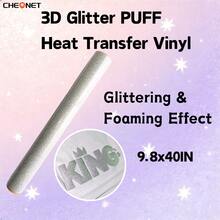 Pegatinas de vinilo con brillo 3D blanco CHEONET - Multicolor, adecuadas para camisetas DIY, bolsas, decoraciones navideñas, suministros para bodas DIY, vinilo de transferencia térmica para todas las máquinas de corte, fácil de cortar - Multicolor - Ver 59